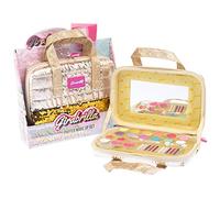 Girabrilla Nice Group Set Make Up, Estuche de Maquillaje Dorado con Sombra de Ojos, Brillo de Labios y Esmalte de Uñas