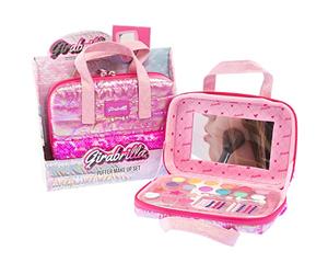 Girabrilla Nice Group Set Make Up, Estuche de Maquillaje Magenta con Sombra de Ojos, Brillo de Labios y Esmalte de Uñas