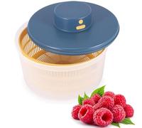 Girador automático de frutas y verduras, lavadora eléctrica de lechuga giratoria de gran capacidad de 3 litros con diseño de doble capa, inicio con un solo clic y deshidratación de 10 segundos, para