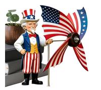 Giradores para Jardín,Cartel Rueda Patriótica 250 Aniversario | Molino De Viento Exterior con Estampado De Bandera Estadounidense,para Patio Trasero Césped Balcón Granja y Terraza