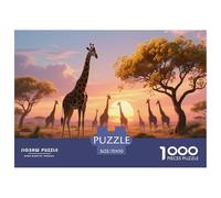 Girafa1000 Piece Jigsaw Puzzle for Adults Family Game Prairie Puesta del solChallenging Home Decors Great Regalo Idea70x50cm/1000pcs