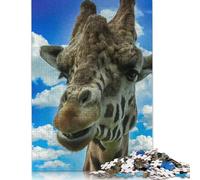Giraffe Animals Zoo Cute Puzzle Imposible,desafío for Adults Entretenimiento Creativo 1000 Piezas Obra De Arte De Juego De para Adultos Y Niños Mayores De 12 Años 1000pcs (38x26cm)