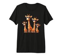Giraffe Family Sunglasses Safari Zoo Lover Cartoon Giraffes Camiseta Premium