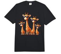 Giraffe Family Sunglasses Safari Zoo Lover Cartoon Giraffes Comfort Colors Adult Heavyweight T-Shirt