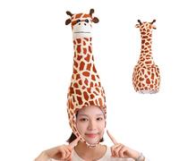 Giraffe Headgear Hat - Vestido de cabeza con cabeza de cabeza | Three-dimensional Giraffes Animal Giraffes Head Cap | Dibujos Animales Shape Hat For Kid Boy Girls Adults | Stuffed Giraffee Costume