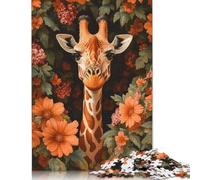 Giraffe in Bloom Puzzle Imposible,desafío for Adults Juego Educativo 1000 Piezas Obra De Arte De Juego De para Adultos, Regalos A Partir De 14 Años 1000pcs (75x50cm)