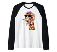 Giraffe Safari Granny Square Crochet Yarn Crochet Lover Camiseta Manga Raglan