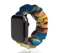Giraffe Scrunchie - Correa de repuesto elástica suave compatible con Apple Watch, 42mm/44mm, Acero inoxidable, No es una piedra preciosa