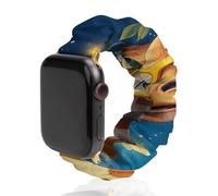Giraffe Scrunchie - Correa de repuesto elástica suave compatible con Apple Watch, 42mm/44mm, Acero inoxidable, No es una piedra preciosa