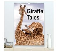 Giraffe Tales (High Quality Premium Wall Calendar 2026 DIN A2 portrait),CALVENDO 12 Month Wall Calendar: Graceful giraffes, stunning views