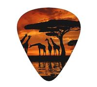 Giraffe Under The Tree In Africa - Juego de 12 pastillas de guitarra adecuadas para tocar guitarras acústicas, guitarras eléctricas, etc.