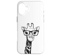 Giraffe with Glasses for Zoo Animal Lovers Carcasa para iPhone 16 Plus