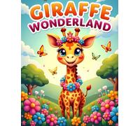 Giraffe Wonderland: Cute Safari Coloring Book for Kids Ages 4-8 | Fun Giraffe Adventures and Easy Coloring Pages