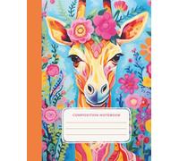 Giraffe Writing & Drawing Notebook for Kids - Flower Edition: Cute Animal School Notebook | Practice Writing, Drawing & Creativity | Ages 4-8