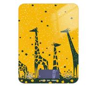 Giraffe Yellow Stars - Báscula de alimentos pequeña impermeable de 11 libras/1 onzas, 5 kg/5 g, báscula de alimentos con 4 unidades para asar especias espresso (pilas no incluidas)