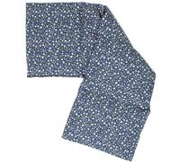 GIRAFFENLAND Almohada de semillas de uva de 4 cámaras 20x60 cm tela orgánica "flor azul" almohada térmica almohada de grano