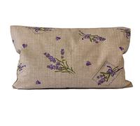 Giraffenland Cojín de Lavanda 30x20cm campestre romantico & Funda Interior Bio Blanco Natural - Saco perfumado - Almohada aromática - Cojín de Hierbas