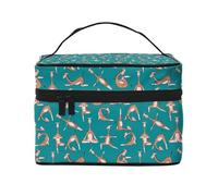 Giraffes Doing Various - Bolsa de maquillaje para yoga, lindas bolsas de cosméticos para mujeres, neceser de aseo, bolsa organizadora de maquillaje de viaje grande