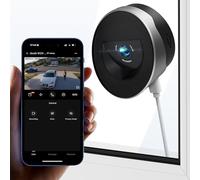 Girafit Cámara de Ventana 2K 3MP con inclinación de 20° para Segundo Piso, cámaras WiFi de 2.4 GHz/5 GHz para Seguridad del hogar, visión Nocturna a Color ChroMax AI, cámara de Ventana Interior para