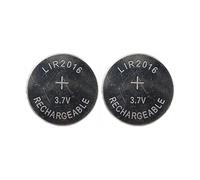 Girafus 2X Pila de Botón Recargable LIR2016 3,7V 20mAh Batería Litio-Ion | Mismas dimensiones que la CR2016 pero 3,7 V - comprueba en el manual del dispositivo que la LIR2016 esté permitida