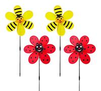 Girandole Colorate - 67cm Set 4 Pezzi ABS | Struttura Antivento e Resistente Alle Intemperie | Decorazioni da Esterno per Giardino | Girandola a | per Prato Terrazzo Cortile e Aiuole