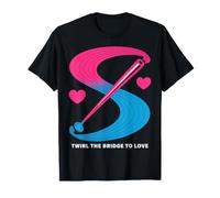 Girar el Puente para amar Diseño - Arte de bastón de neón Camiseta