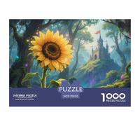 Girasol 1000 Piezas De Rompecabezas para Adultos, Puzzle Castillo de Bosque Fantástico Adultos, Juego Familiar Decoración para El Hogar 70x50cm/1000pcs