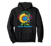 Girasol Aceptar Entender Amor Autismo Conciencia Autista Sudadera con Capucha