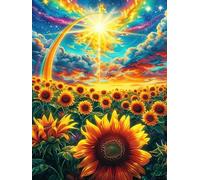 Girasol Amanecer Puzzle 500 Piezas Cartón Blanco Premium para Expertos Animales y Plantas Tiempo Ocio En Casa Relajación Mental para Enmarcar 500 PCS