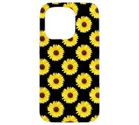 Girasol Amarillo Flor Patrón Lindo Cottage Core Floral Carcasa para iPhone 15 Pro
