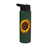 Girasol Amarillo Girasol Flor Floral Verano Botánico Stainless Steel Insulated Water Bottle