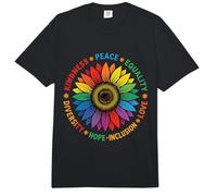 Girasol Arcoíris Paz Igualdad Diversidad Amor Comfort Colors Adult Heavyweight T-Shirt