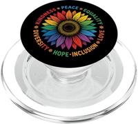 Girasol Arcoíris Paz Igualdad Diversidad Amor PopSockets PopGrip para MagSafe