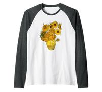 Girasol, Arte Clásico Camiseta Manga Raglan