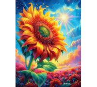 Girasol Atardecer Rompecabezas 300 Piezas Cartón para Niños Mayores 14 Años Animales y Plantas Tiempo Libre Actividad Antiestrés Más Vendido Detalle Único Original 300 PCS