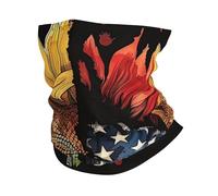 Girasol Bandera Americana Flor Amarilla Rayas Flora Unisex Braga De Cuello Elástica Bandana Multifuncional Snood para Verano Ciclismo Correr Moto