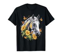Girasol Caballo CowGirl Equitación Ecuestre Camiseta