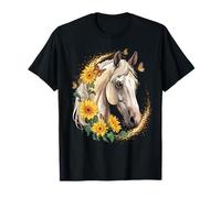 Girasol Caballo CowGirl Equitación Ecuestre Camiseta