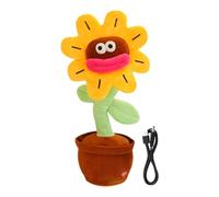 Girasol cantando, juguete repetitivo de la flor, girasol eléctrico juguete hablando, Juguete interactivo brillante y sacudido, repita lo que dices para un cumpleaños o Navidad
