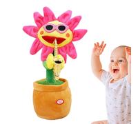 Girasol Cantante e - de peluche musical luminoso que habla, repite los sonidos, canta 200 canciones | Divertido juguete para niños, regalo de cumpleaños, entretenimiento para f