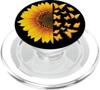 Girasol con Mariposas Voladoras Hippie Bohemia Mujer Regalo PopSockets PopGrip para MagSafe