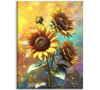 Girasol Diamond Painting Flor Diamond Painting adultos 40x60cm ,Pintar Por Numeros Adultos Manualidades ,Bordado Kit Completo Cuadro Diamantes ,Dibujos Con Diamantes Art ,Decoracin del Hogar C-Q87