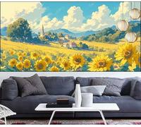 Girasol Diamond Painting Grande 90x180cm Pintura de Diamante Adultos Paisaje Diamond Art,DIY Cristal Artes Artesanal Bordado Lienzo Kits Punto Cruz Manualidades Adultos,Decoración Decor Regalos LT-384