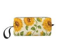 Girasol Dibujado, Bolsa de Maquillaje Bolsa de cosméticos Bolsa de artículos de tocador de Viaje portátil Bolsa de Maquillaje