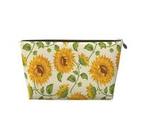 Girasol Dibujado, Bolsa de Maquillaje Bolsa de cosméticos Bolsa de artículos de tocador de Viaje portátil Bolsa de artículos de tocador