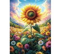 Girasol en la Pradera mágica Puzzle 300 Piezas Cartón Blanco Premium para Coleccionistas Cuento de Hadas tierno de acompañamiento Entrenamiento Memoria Hobby Colección Regalo Original