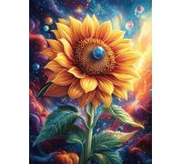 Girasol en una Pradera en floración Puzzle 500 Piezas Cartón Blanco Premium para Coleccionistas Vida Silvestre y Plantas Entrenamiento Memoria Juego Compartir Colección Rompecabezas 500 PCS