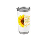 Girasol "Es ist in Ordnung, mir geht es gut, alles ist in Ordnung Vaso térmico de acero inoxidable de doble pared