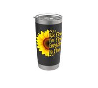 Girasol "Es ist in Ordnung, mir geht es gut, alles ist in Ordnung Vaso térmico de acero inoxidable de doble pared