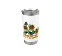Girasol estado de la mente Ilustración Girasoles Vaso térmico de acero inoxidable de doble pared